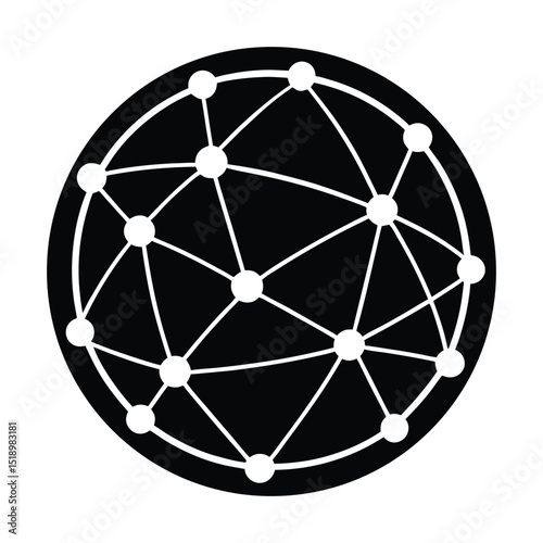 Global network connection graphic illustration