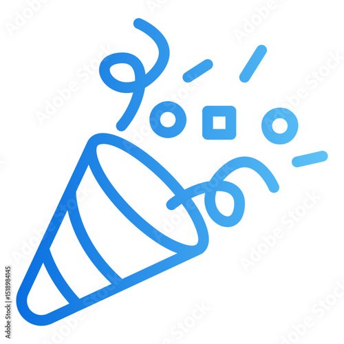 party popper Gradient icon