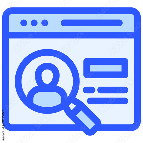 Online Recruitment icon symbol. Vector illustration.