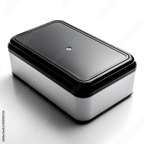 Wallpaper Mural Rectangular Box Black Lid Silver Base Product Packaging Modern Design Torontodigital.ca