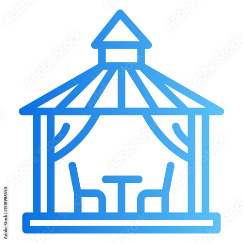 outdoor event Gradient icon