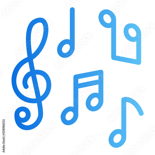 music note Gradient icon