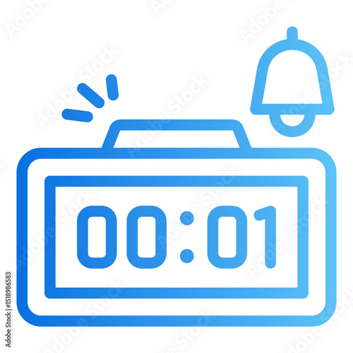 alarm clock Gradient icon