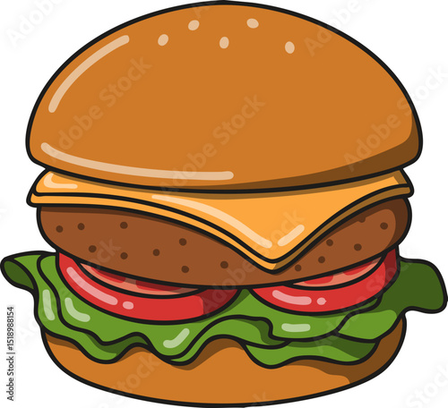 burger and fries