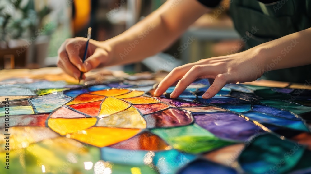 custom made wallpaper toronto digitalArtisan Creating a Vibrant Stained Glass Masterpiece