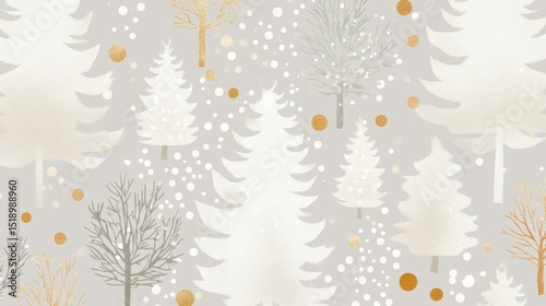 Winter Wonderland: A Festive Forest of Silver and Gold