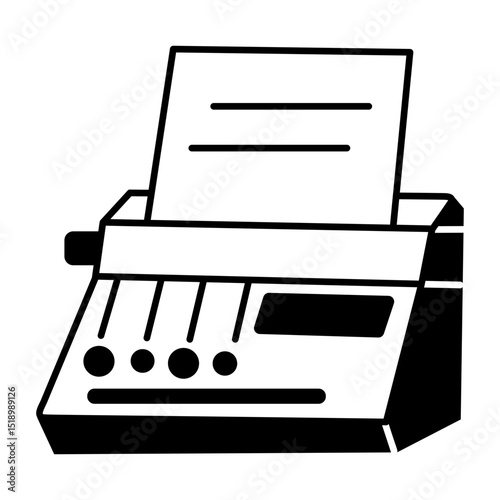 A hand drawn style icon of binding machine

