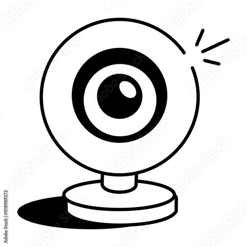 A sketchy style icon of webcam
