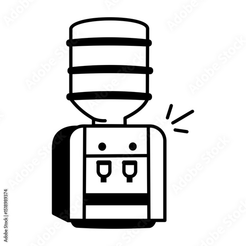 A drawing style icon of water dispenser

