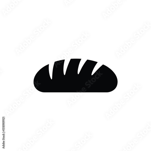 Silhouette Loaf Simple Illustration of Bread Depicting a Staple Food Item on White Background