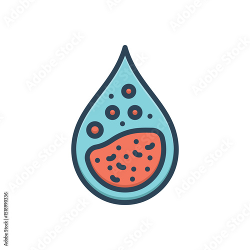 Color illustration icon for cholesterol