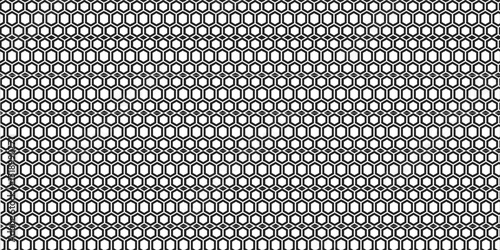 Black and White Geometric Pattern with Repeating Hexagonal Shapes