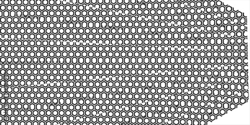 Black and White Geometric Pattern with Repeating Hexagonal Shapes eps10