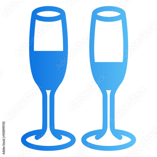 champagne glass Gradient icon