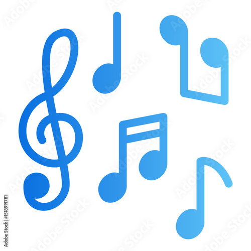 music note Gradient icon