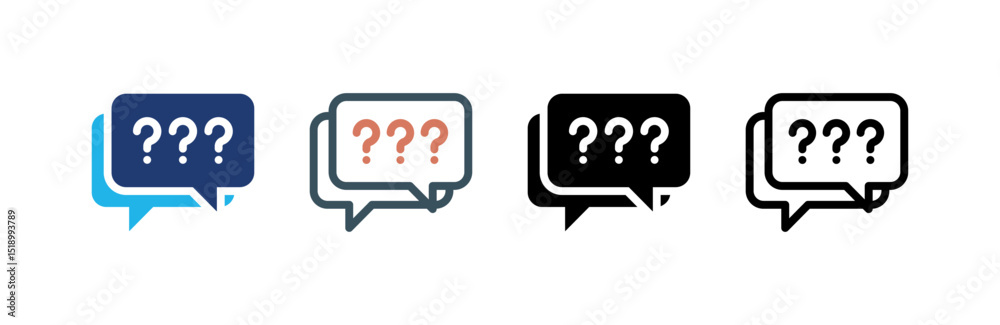 Faq icon set multiple style collection Faq icon set multiple style collection