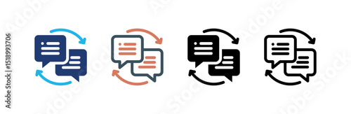 Feedback icon set multiple style collection