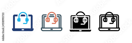 Consulting icon set multiple style collection
