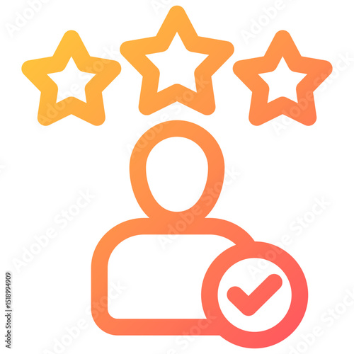 Reputation icon symbol. Vector illustration.