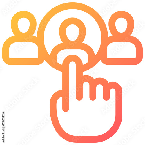 Choosing icon symbol. Vector illustration.