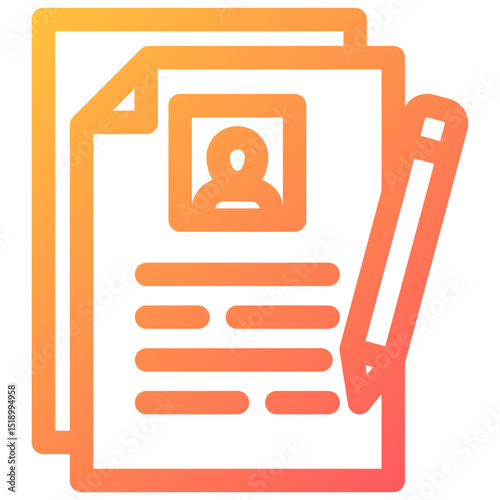 Cv icon symbol. Vector illustration.