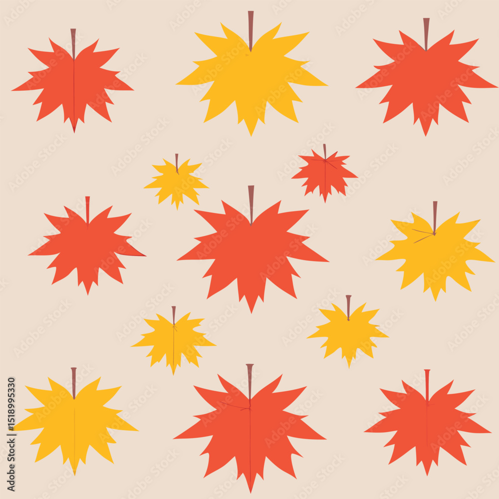 Colorful autumn leaves falling design graphic Colorful autumn leaves falling design graphic