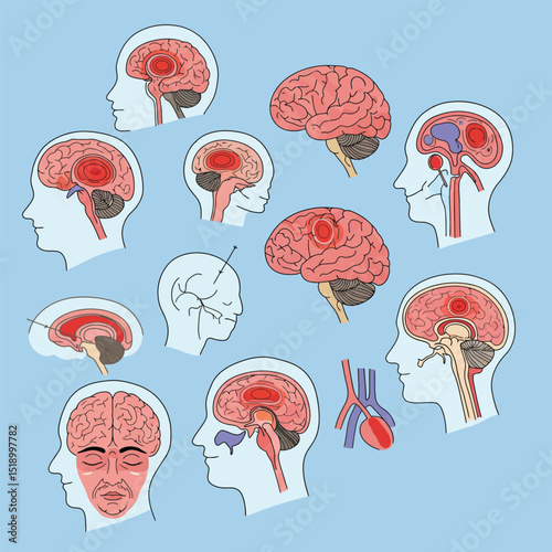 World brain tumor day Awareness Month background template illustration.