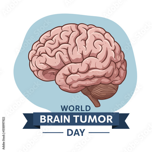 World brain tumor day Awareness Month background template illustration.