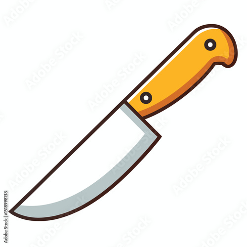 Chef with knife vector illustration on white background