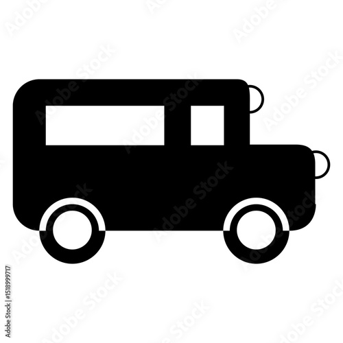 Schoolbus symbol Icon black