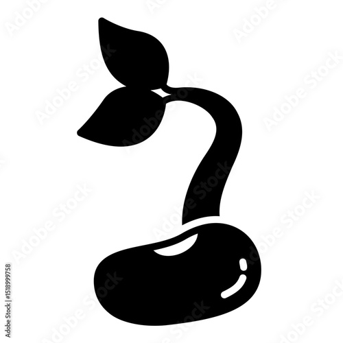Icon of seed germination into a plant with two leaves