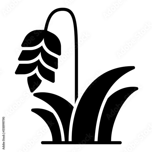 Icon of a clump of wheat plants with a sprig of seeds