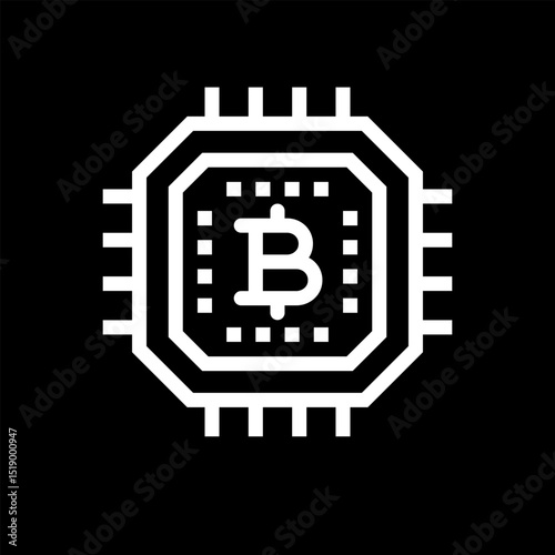 Icon Finance Bitcoin Vector Design