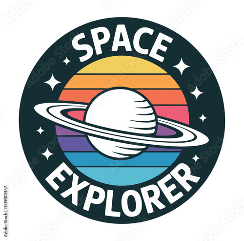 Set of space and astronaut , patches, emblems, badges and labels.