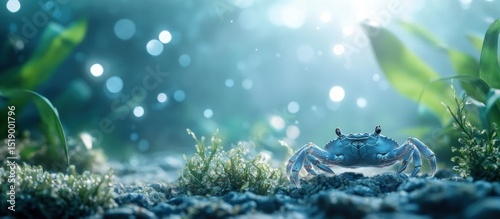 Tranquil Crab Amidst Nature's Glow