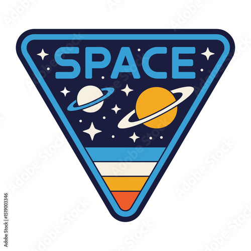 Set of space and astronaut , patches, emblems, badges and labels.