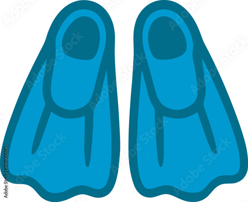 Dive into Adventure A Pair of Vibrant Blue Swim Fins