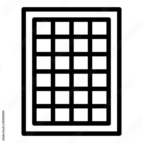 Graph paper icon. Vector line icon