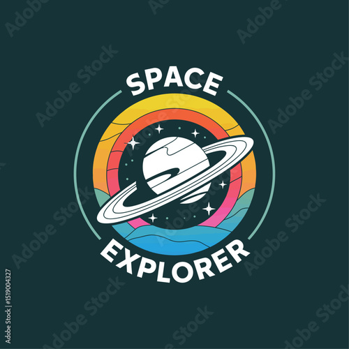 Fototapeta Naklejka Na Ścianę i Meble -  Set of space and astronaut , patches, emblems, badges and labels.