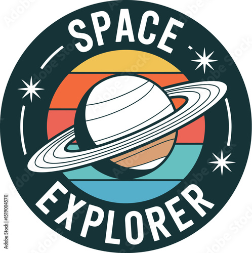 Set of space and astronaut , patches, emblems, badges and labels.