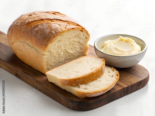 Fresh homemade bread and butter