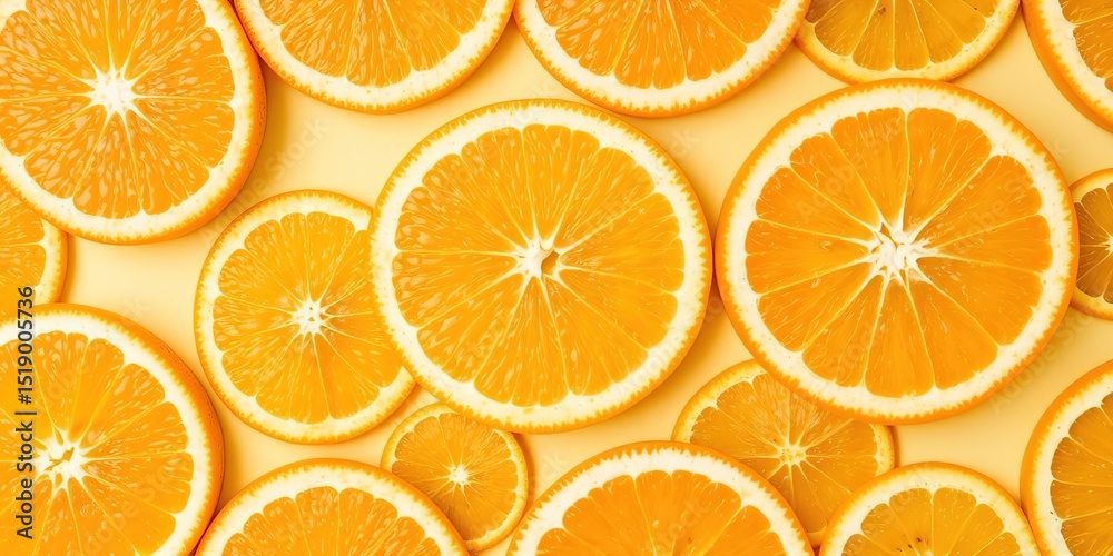 Fresh Orange Slice Pattern Background - Seamless Texture Close Up Fresh Orange Slice Pattern Background - Seamless Texture Close Up