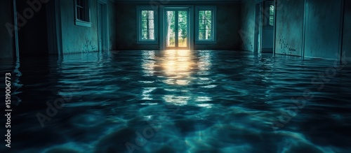 Water-filled interior photo