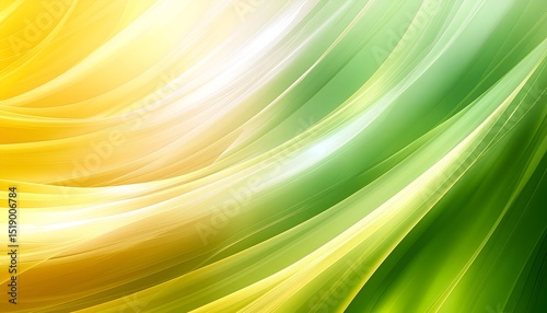 Abstract green and yellow wave background