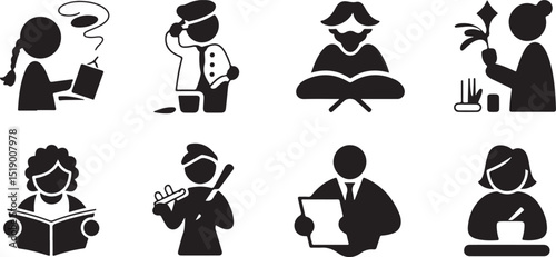 set of women silhouettes
