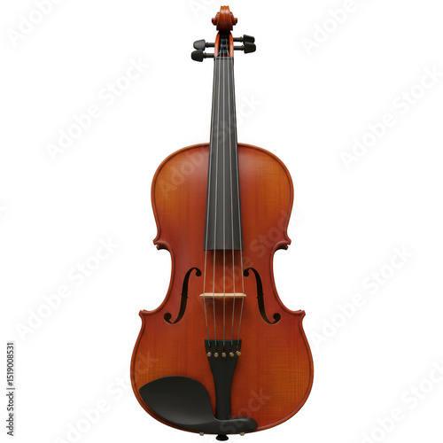 Classic violin image isolated on transparent background