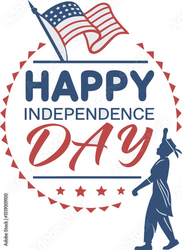 Celebrate Freedom A Patriotic T-Shirt Design for the United States Independence Day