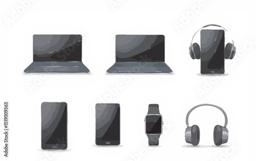set of black electronic