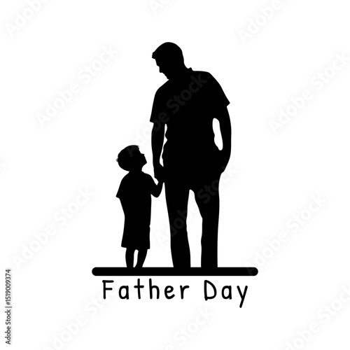 Father and Son Silhouette