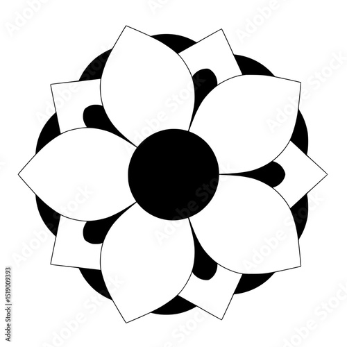 Where nature meets symmetry — a floral icon infused with elegant geometric harmony.